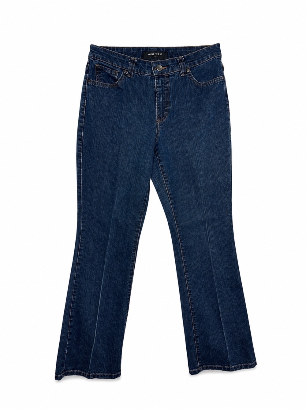 Nine West Jeans Women’s 6S Dark Wash Bootcut Flap Pocket Stretch Denim